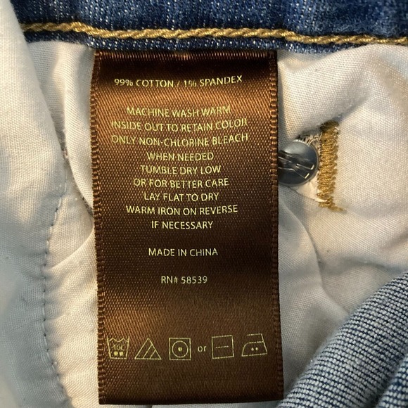 Kut From The Kloth Jeans Womens Sz 16 Blue Straight Denim Distressed Ripped - Picture 6 of 10